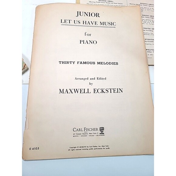 Vintage Mixed Large  Lot Of Music Sheets/ Books For Piano - Picture 5 of 14